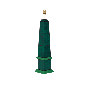 LAM-021D Handpainted Malachite Obelisk Lamp in Green