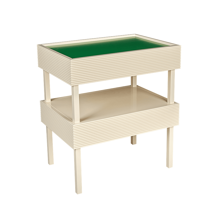 Pair of Connie Tables with Coloured Drawer Insert