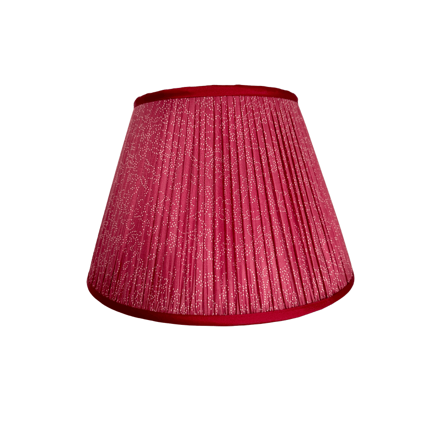 12 inch Gathered Red Lampshade